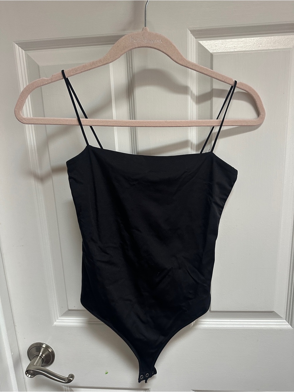 Abercrombie & Fitch Black Spaghetti-Strap Bodysuit